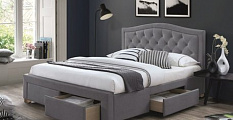 Кровать ELECTRA VELVET серый