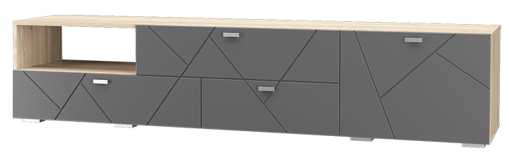 Тумба под ТВ с 3 ящиками и 1 дверкой