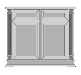 Шкаф-тумба глухая