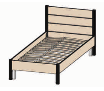 Кровать одинарная (Без основания)