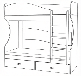 Кровать двухъярусная