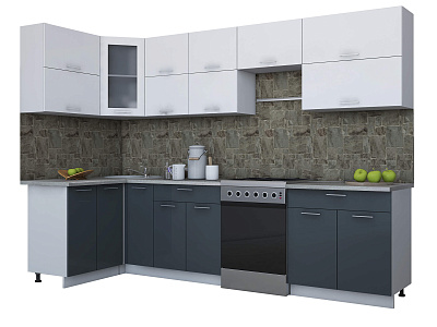 Мила Глосс Белый/Асфальт