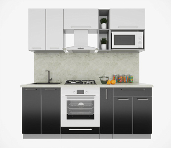 Мила Пластик Белый+Черный