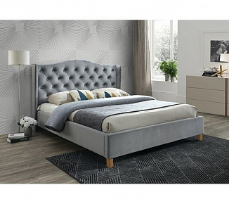 Кровать ASPEN VELVET BLUVEL 180 серый