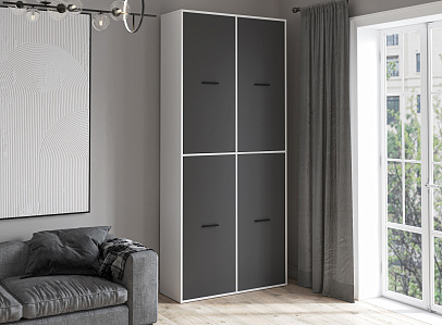 Шкаф (антрацит/белый)