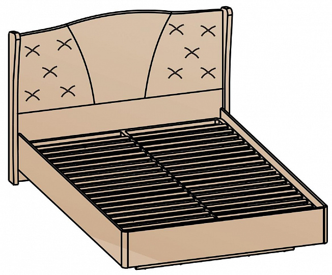 Кровать Шер (Дуб серый) 180х200 (основание 32мм)