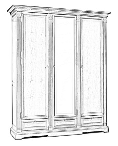 Шкаф для платья и белья