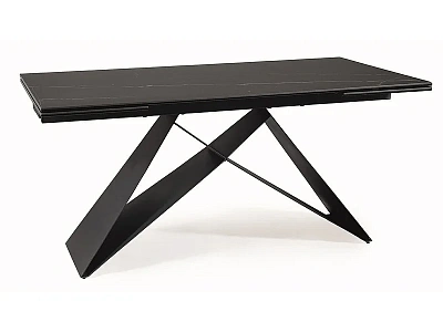 Стол обеденный SIGNAL WESTIN Ceramic Sahara Noir черный/черный мат 160-240/90