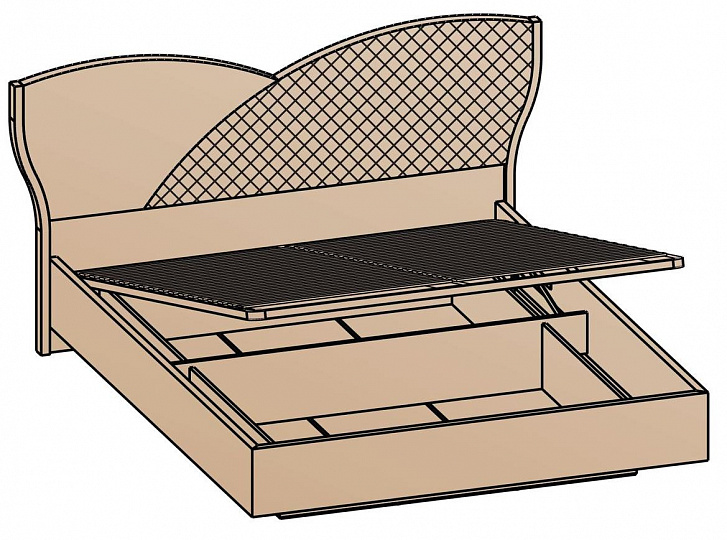 Кровать Уна с подъемным механизмом (Гикори джексон) 140х200