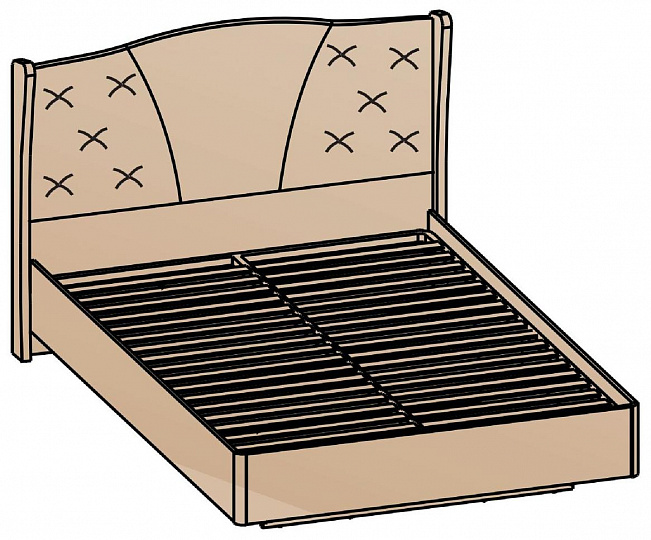 Кровать Шер (Дуб серый) 140х200 (основание 16мм)