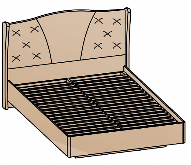 Кровать Шер ( Дуб апрель темный) 180х200 (основание 32мм)