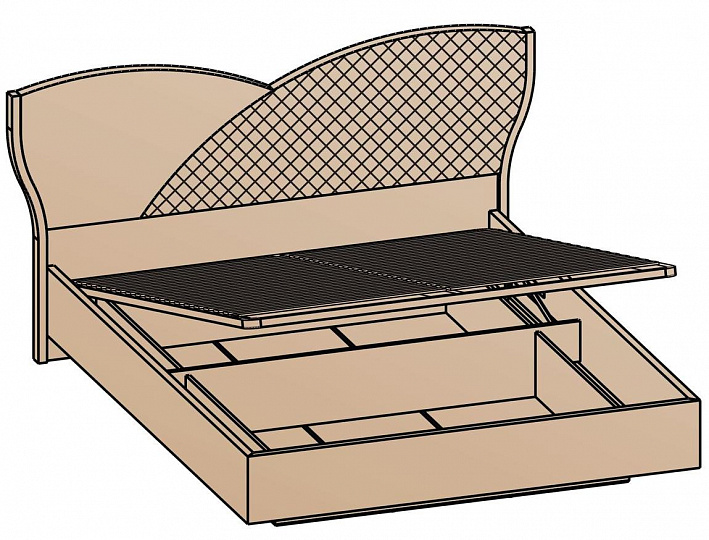Кровать Уна с подъемным механизмом (Гикори джексон) 180х200