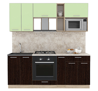 Мила Салатовый+Дуб венге