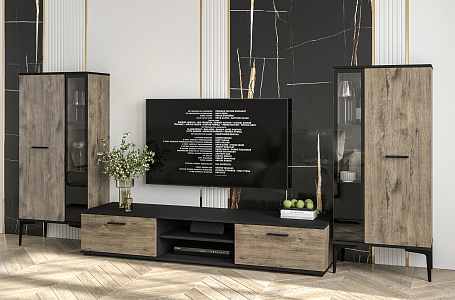 Neo-8 Дуб Веллингтон/Черный